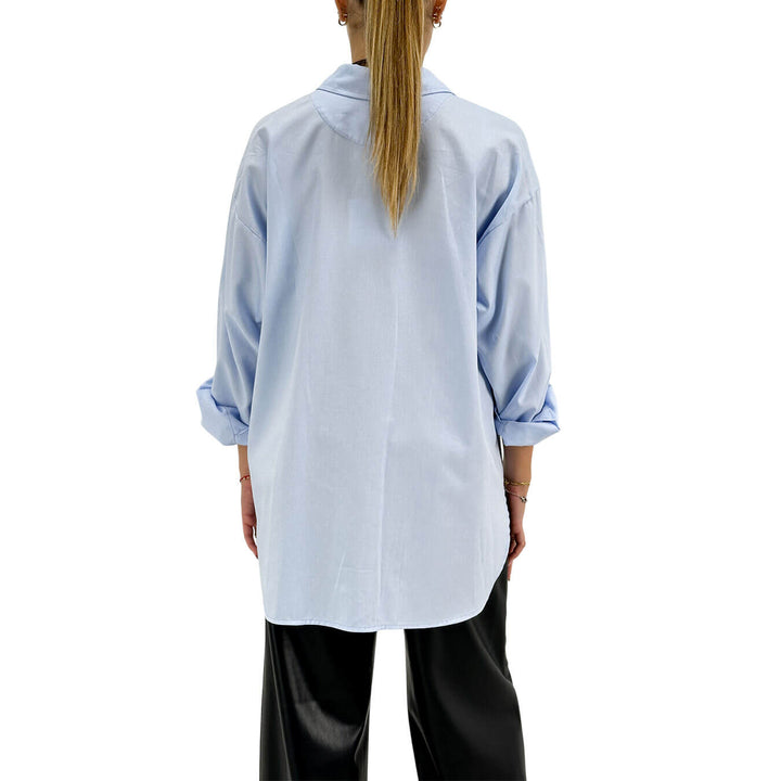 Tensione In, Camicia, Donna, Cotone, Celeste