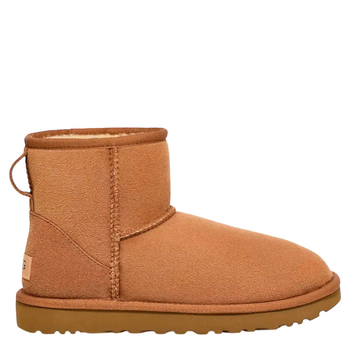 Ugg Stivali Donna, Classic Mini II, Camoscio e Montone, Chestnut