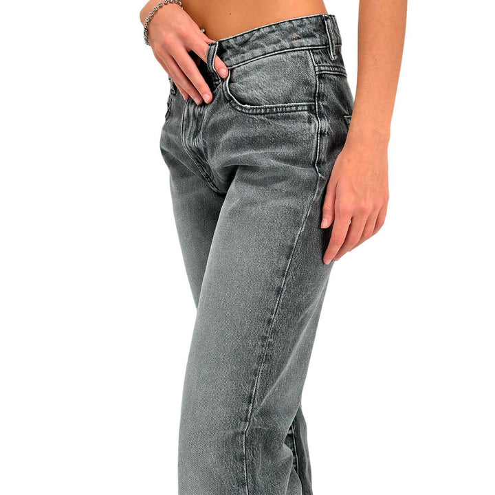 Icon Denim Iris Pantaloni Donna, Jeans, Largo, Cotone, Grigio