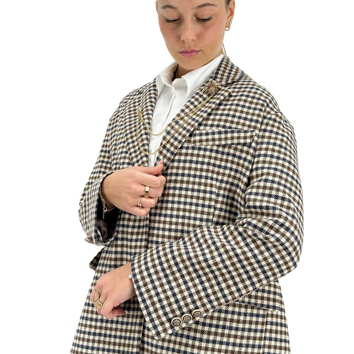 Tensione In, Giacca, Pied de Poule, Beige