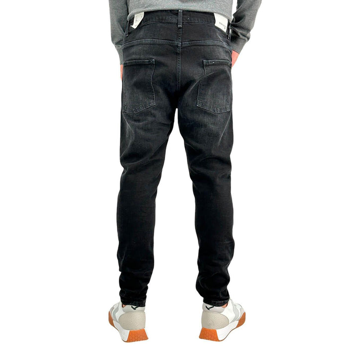 BL.11 Block Eleven Pantaloni Uomo, Jeans, Denim, Stretch, Cotone, Nero