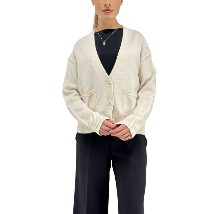 Ottod'Ame, Cardigan, Donna, Acrilico, Ecru