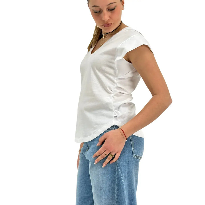Ottod'Ame, T-Shirt, Donna, Cotone, Latte