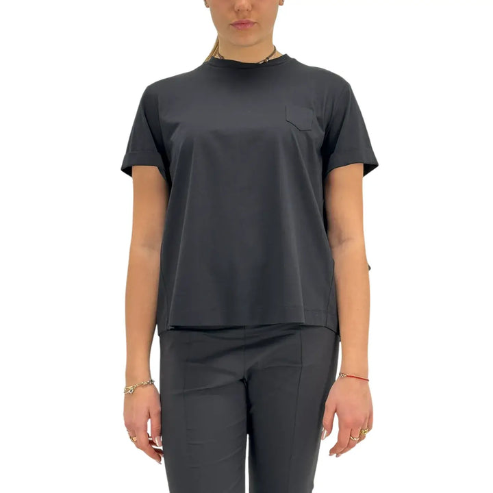 Meimeij, T-Shirt, Donna, Cotone, Nero