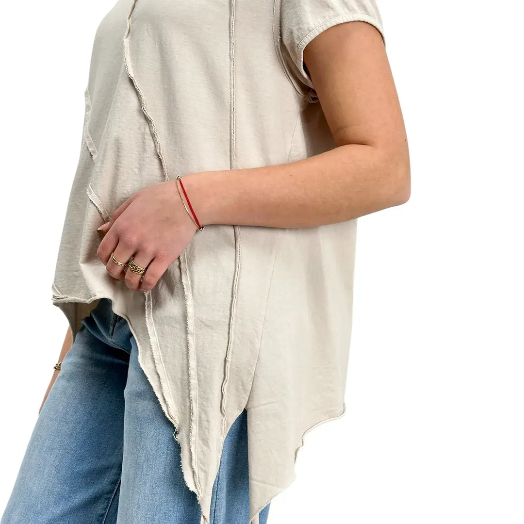 Bassini, T-Shirt, Donna, Cotone, Beige