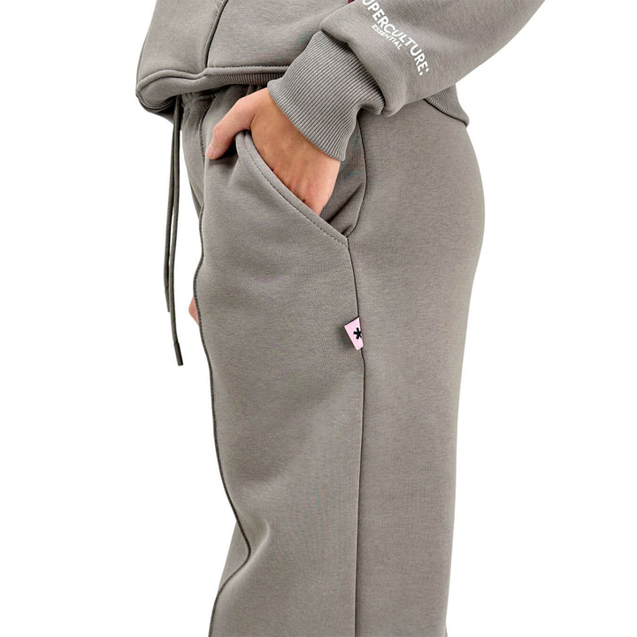 Superculture, Pantaloni, Donna, Demi, Cotone, Grigio
