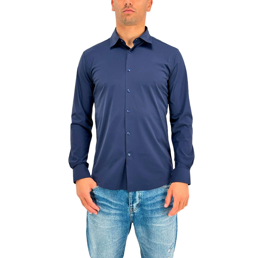 Unity Camicia Uomo, Colletto Classico, Tessuto Softech, Traspirante - BassiniBoutique.it