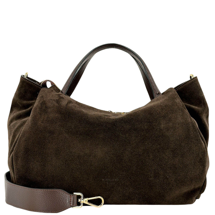 Avenue67 Elettra Donna, Handbag Medium, Camoscio, Marrone