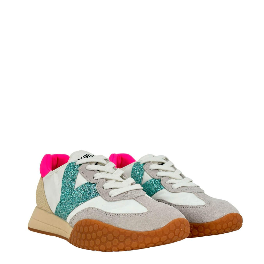 Keh Noo Scarpe Sneakers Donna, Lacci, Tessuto, Fondo Gomma, Multicolore - BassiniBoutique.it