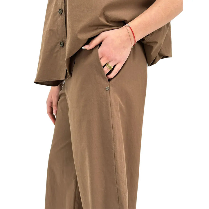 Ottod'Ame, Pantaloni, Donna, Ampi, Cioccolato