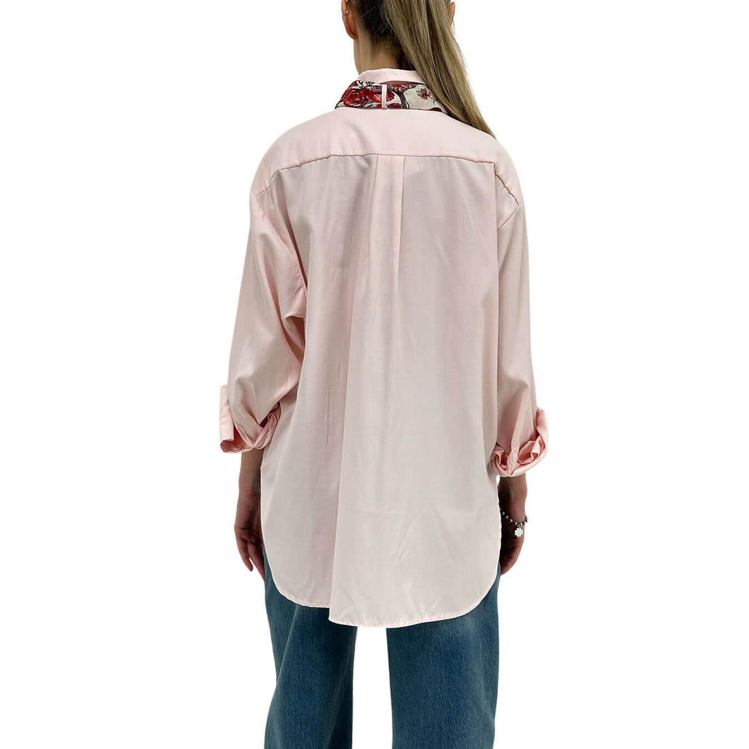 Motel Camicia Over Donna, Foulard Decorativo, Rosa