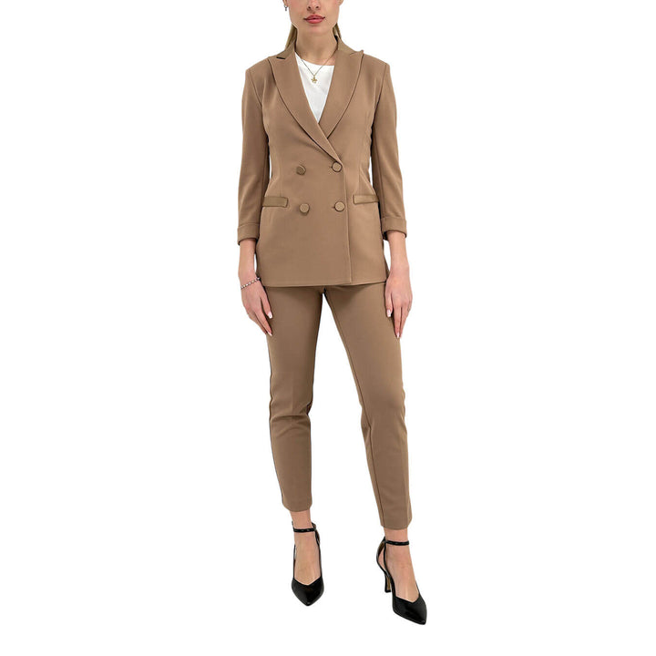Imperial Pantaloni Donna, Modello Classico, Tessuto Misto, Beige