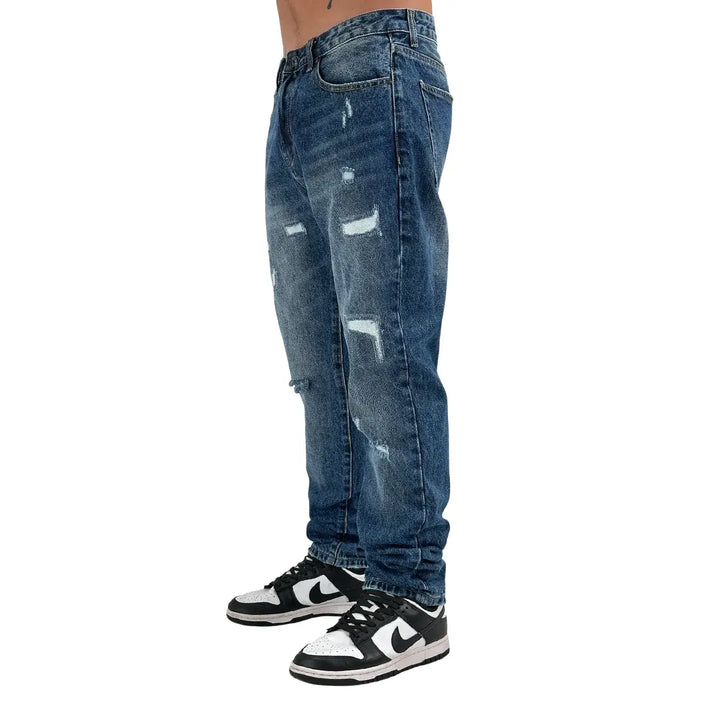 Rytual, Jeans, Uomo, Cropped Fit, Cotone, Blu