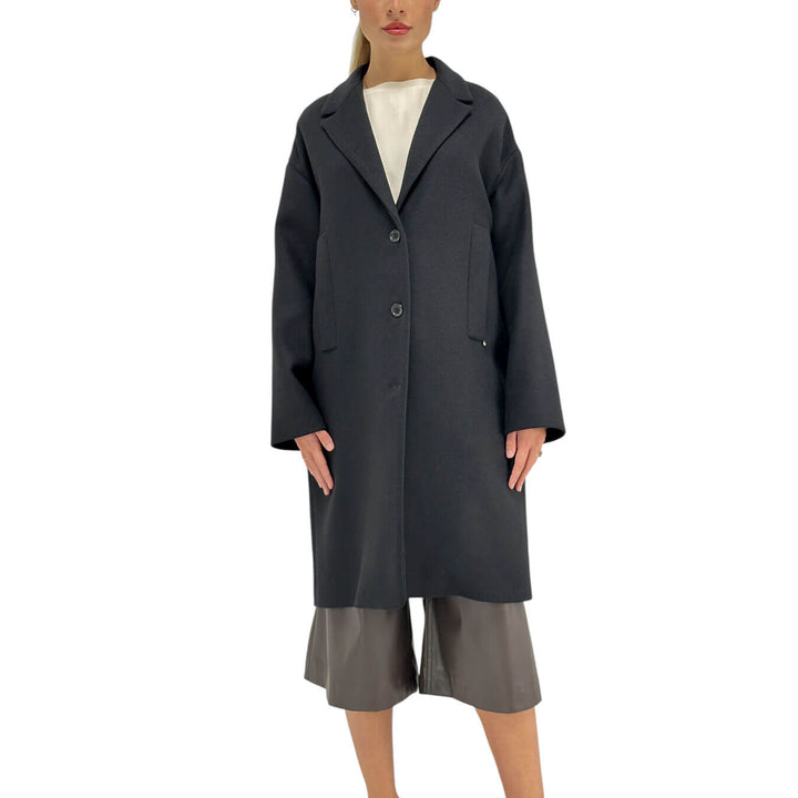 Ottod'Ame, Cappotto, Donna, Simona, Misto Lana, Nero