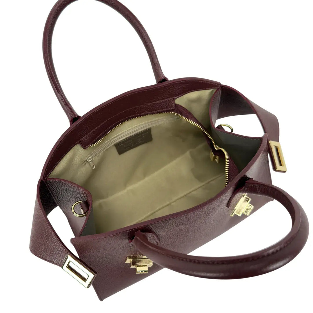 Bassini, Borsa, Donna, Ludovica, Pelle, Bordeaux