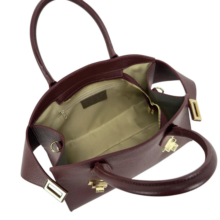 Bassini, Borsa, Donna, Ludovica, Pelle, Bordeaux