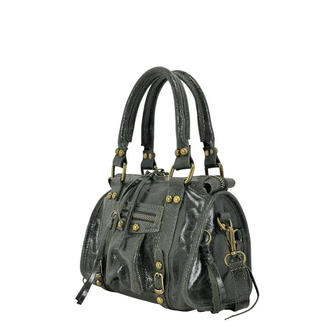 Bassini, City Bag, Donna, Mini, Pelle, Verde