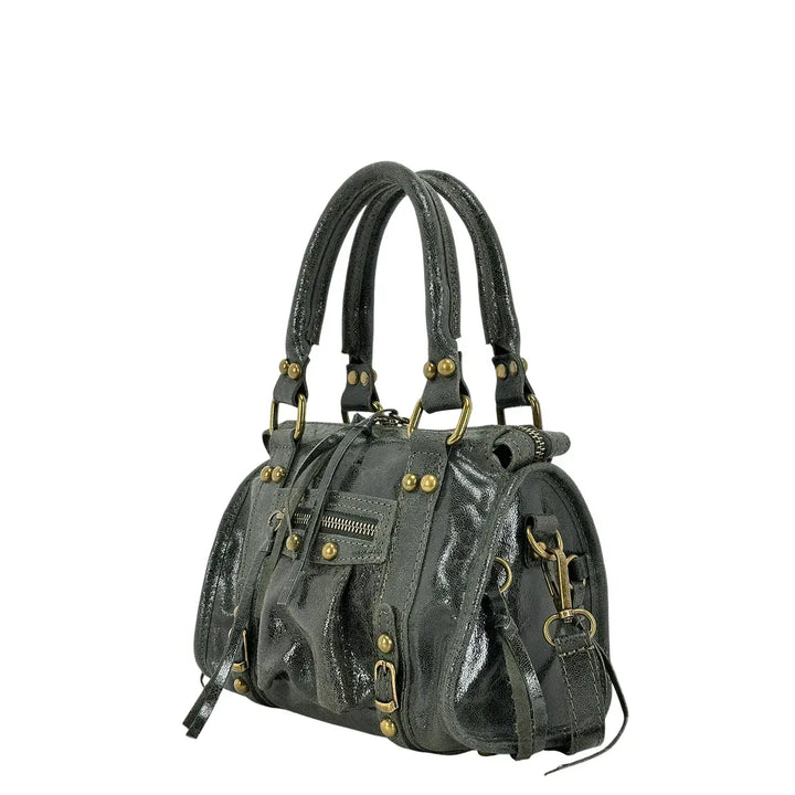Bassini, City Bag, Donna, Mini, Pelle, Verde