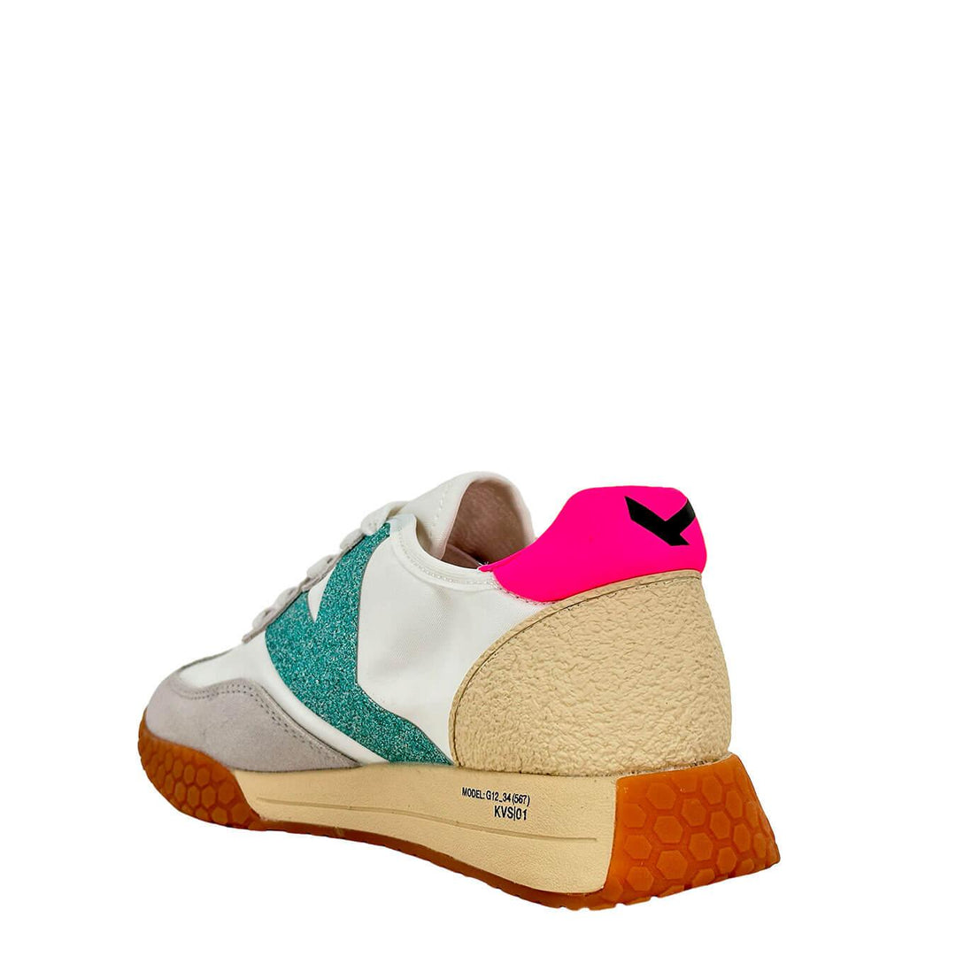Keh Noo Scarpe Sneakers Donna, Lacci, Tessuto, Fondo Gomma, Multicolore - BassiniBoutique.it