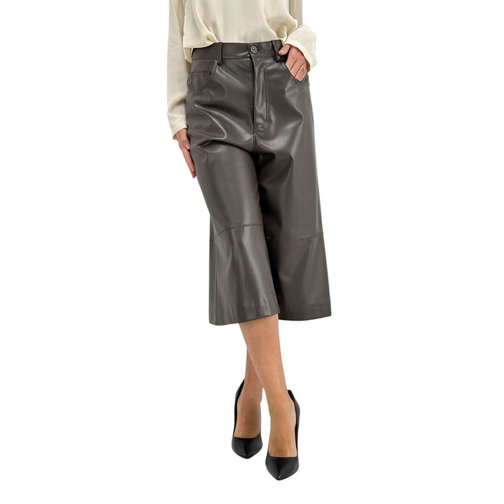 Ottod'Ame, Pantaloni, Donna, Poliestere, Marrone
