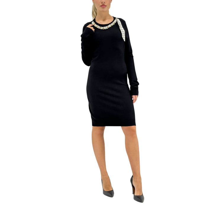 Relish, Abito, Donna, Bernice, Maglia, Collana, Viscosa, Nero