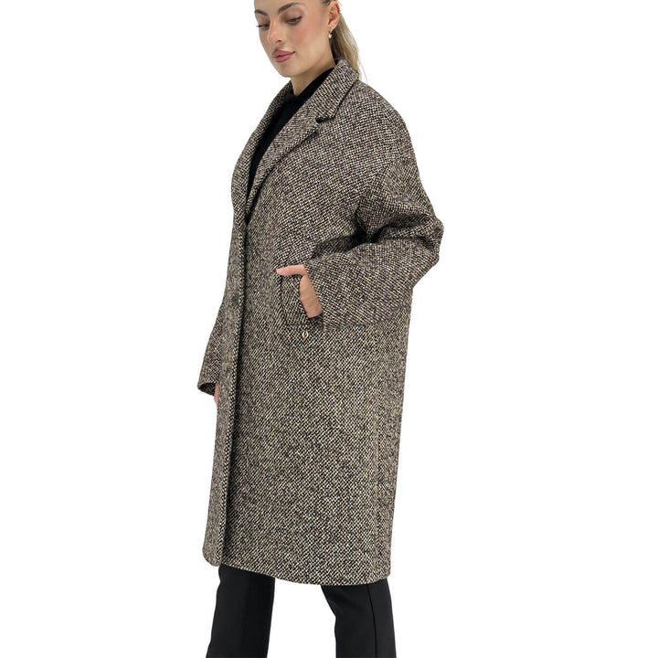 Ottod'Ame, Cappotto, Donna, Tessuto Misto, Marrone