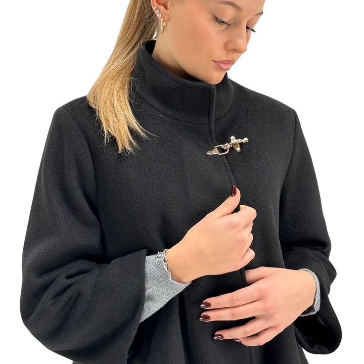 Markup, Cappa Corta, Donna, Tessuto Misto, Nero