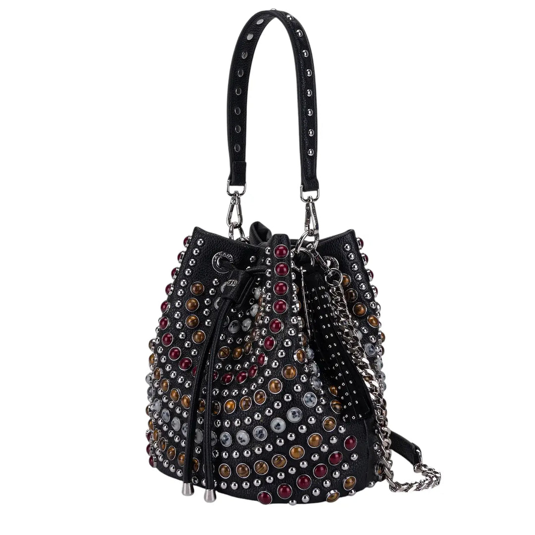 La Carrie, Secchiello, Donna, Ecopelle e Pietre, Nero