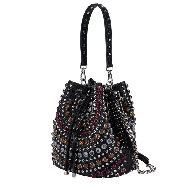 La Carrie, Secchiello, Donna, Ecopelle e Pietre, Nero