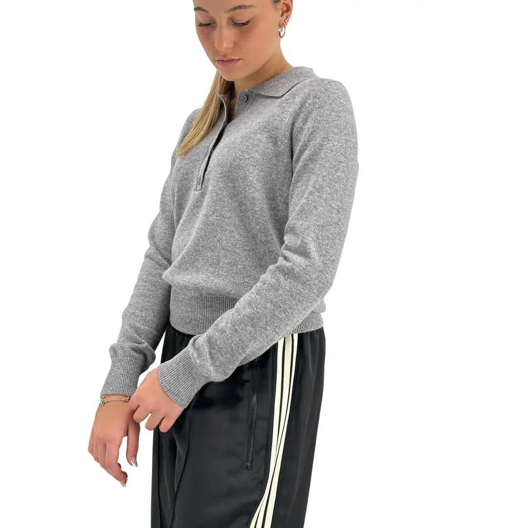 Tensione In, Maglia Polo, Donna, Lana, Grigio