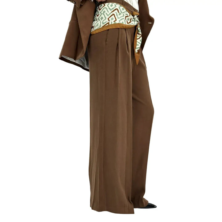 Kontatto, Pantaloni, Donna, Vita Alta, Cacao