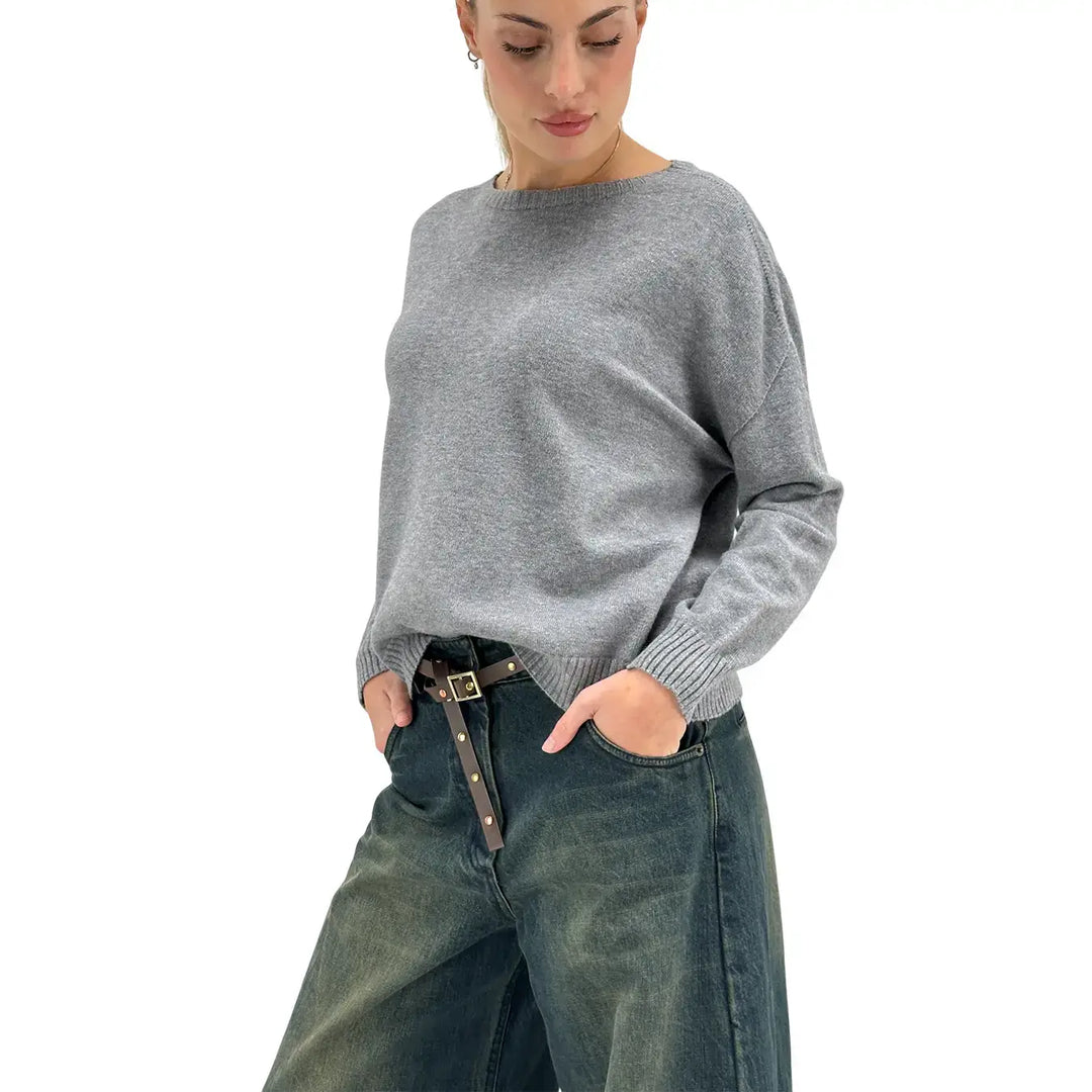 Motel, Maglia, Donna, Tessuto Misto, Grigio