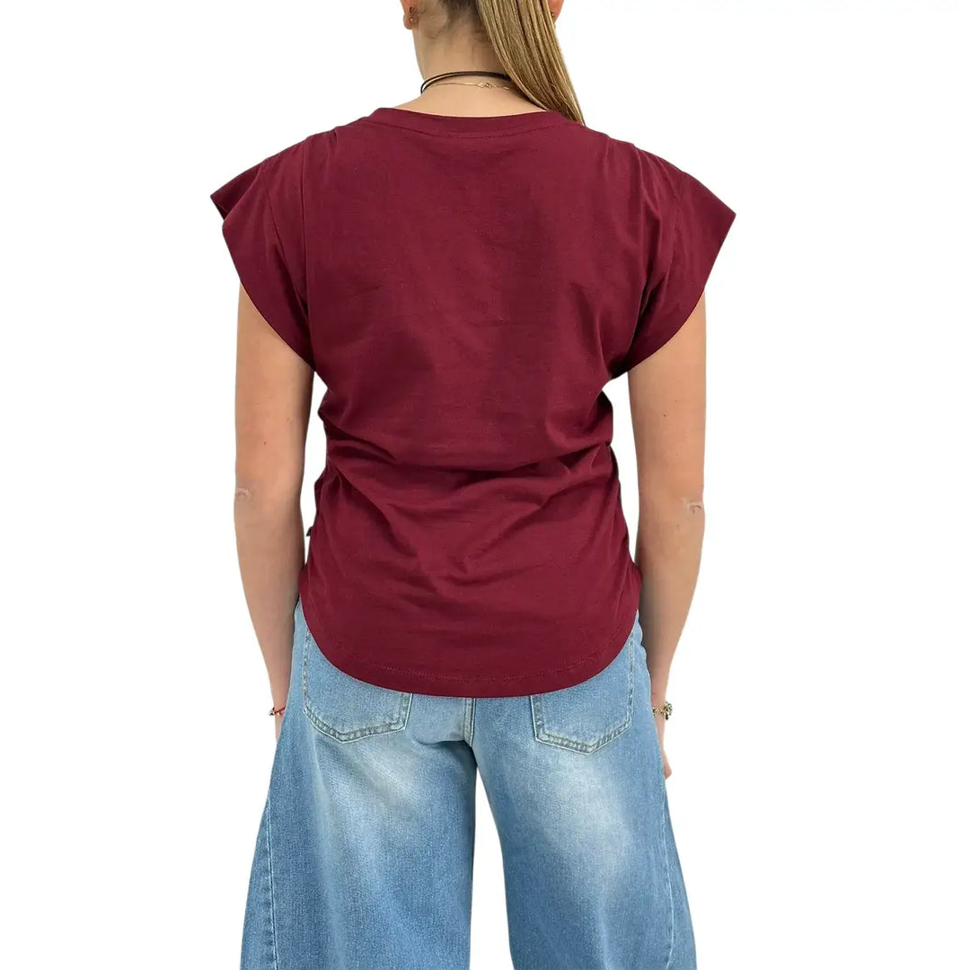 Ottod'Ame, T-Shirt, Donna, Cotone Modal, Merlot