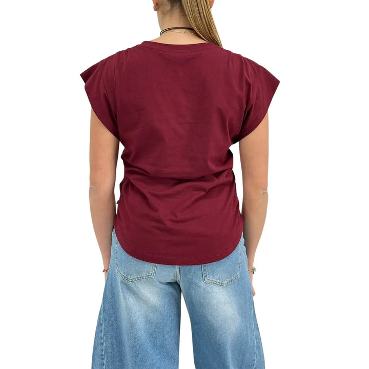Ottod'Ame, T-Shirt, Donna, Cotone Modal, Merlot