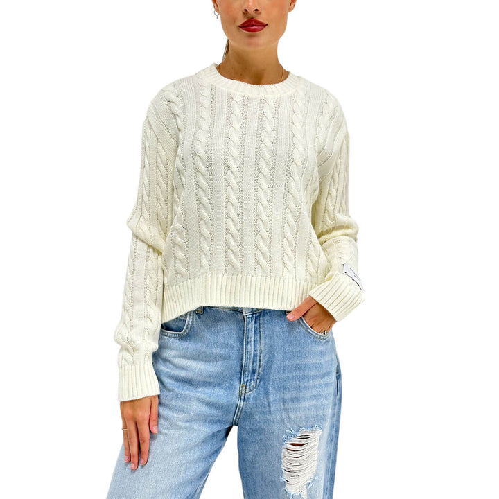 Superculture, Maglia, Donna, Acrilico, Avorio
