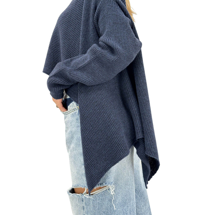 Relish, Maglia, Donna, Taso, Collo Alto, Acrilico, Blu
