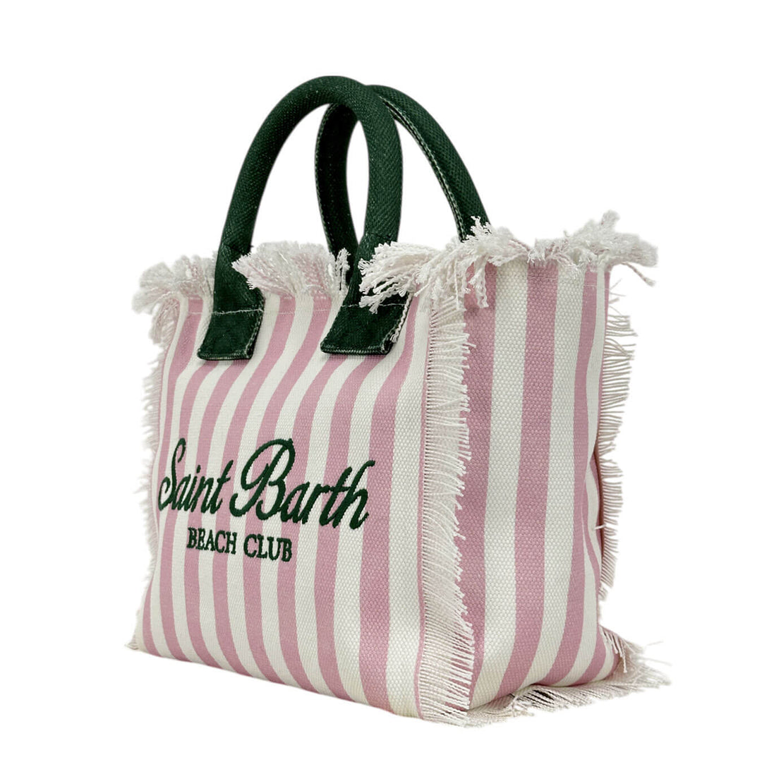 Mc2 Saint Barth Colette Borsa a Mano Donna, Canvas di Cotone, Righe
