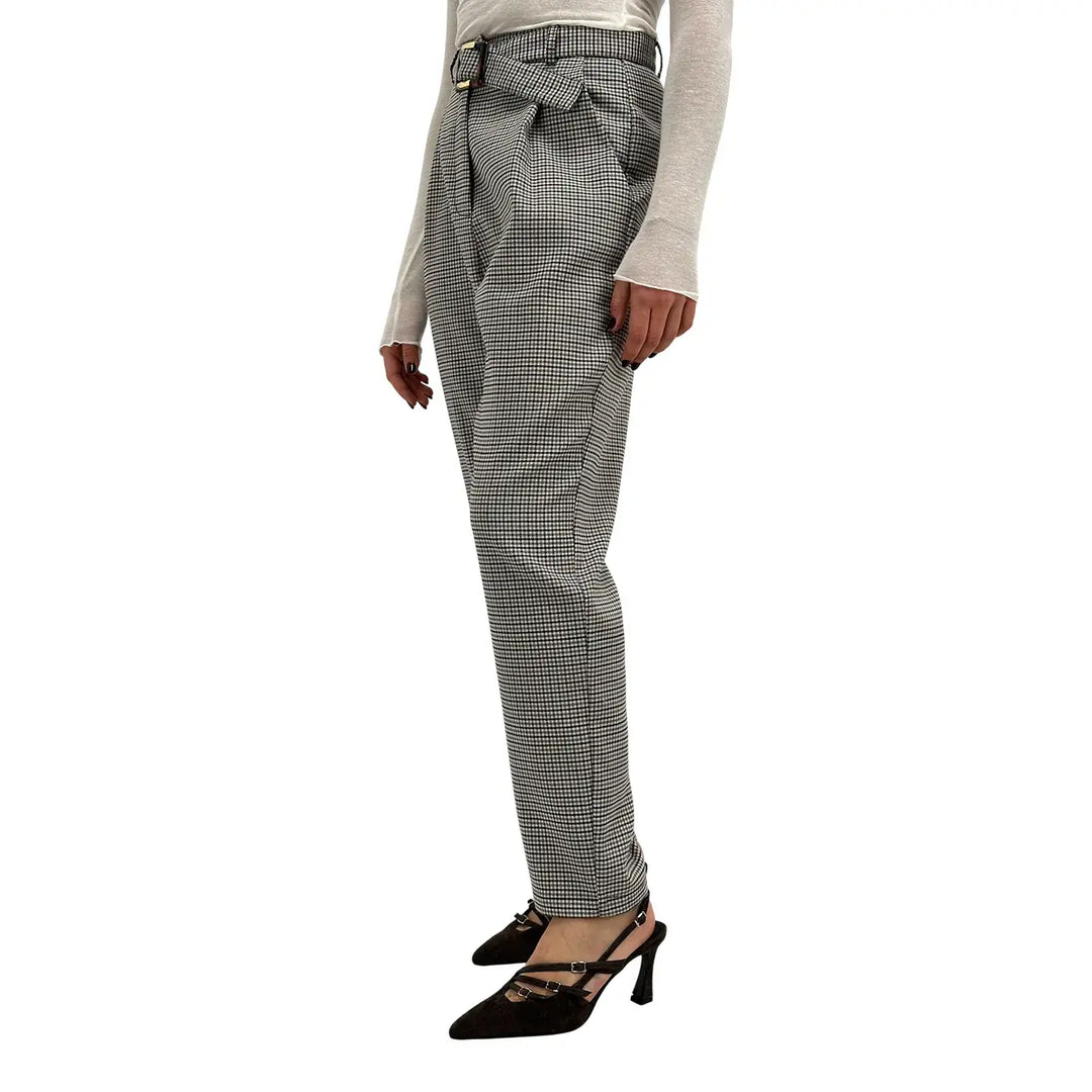 Koralline, Pantaloni, Donna, Pied de Poule, Tessuto Misto, Donna