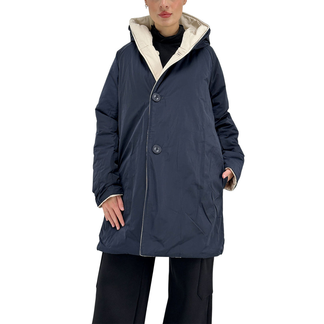 Oof Wear, Cappotto Double, Poliestere, Bianco e Blu