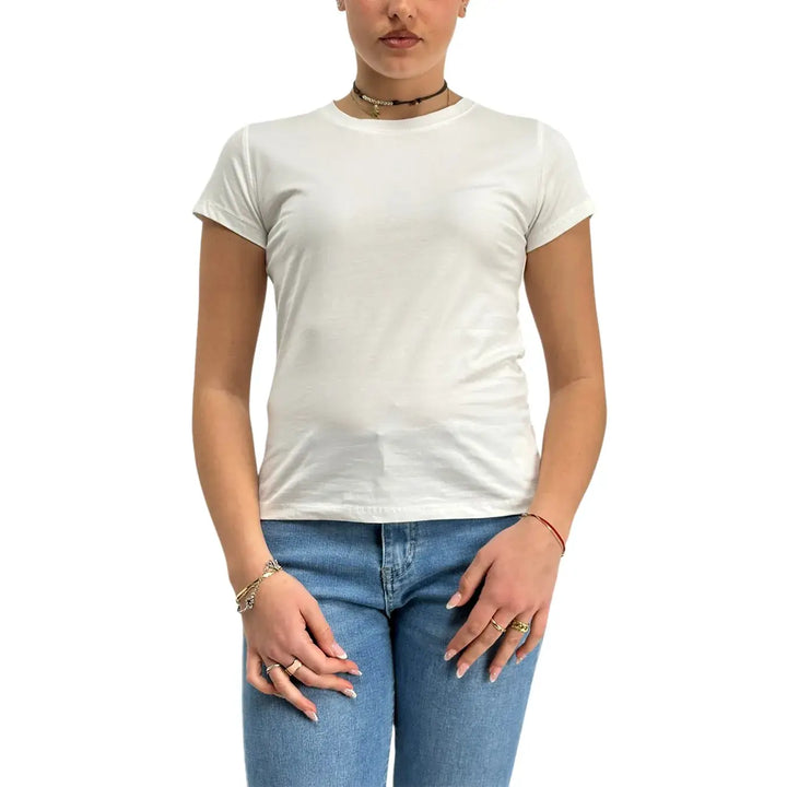 Bassini, T-Shirt, Donna, Cotone, Bianco