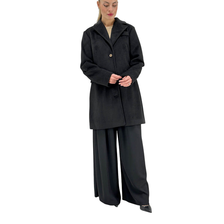 Markup, Cappotto, Donna, Tessuto Misto, Nero