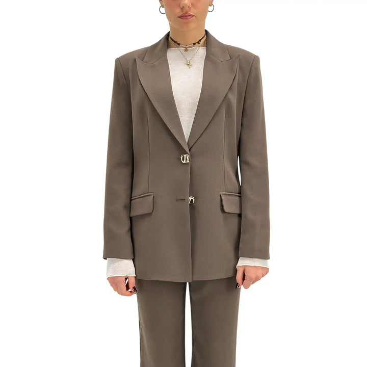 Koralline, Giacca, Donna, Poliestere, Marrone