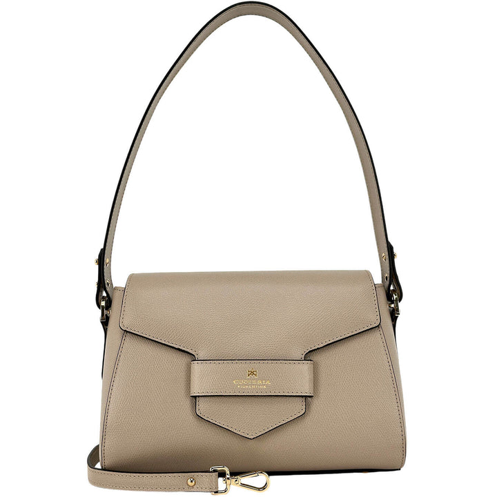 Cuoieria Fiorentina Maia Borsa Donna, Flap Bag Piccola, Pelle, Grigio