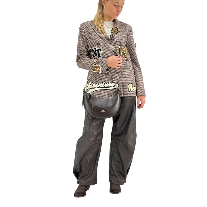 Tensione In, Giacca, Donna, Pied de Poule, Marrone