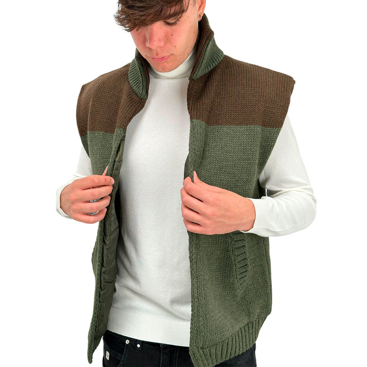 I'm Brian Maglia Uomo, Gilet, Imbottito, Lana, Verde