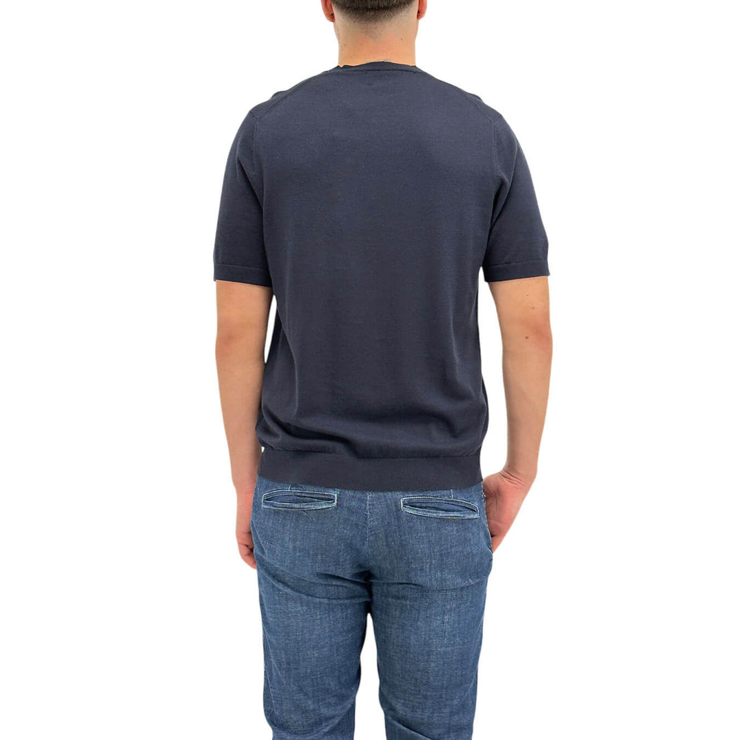 MarKup Maglia Uomo, Modello Basic, Cotone, Blu