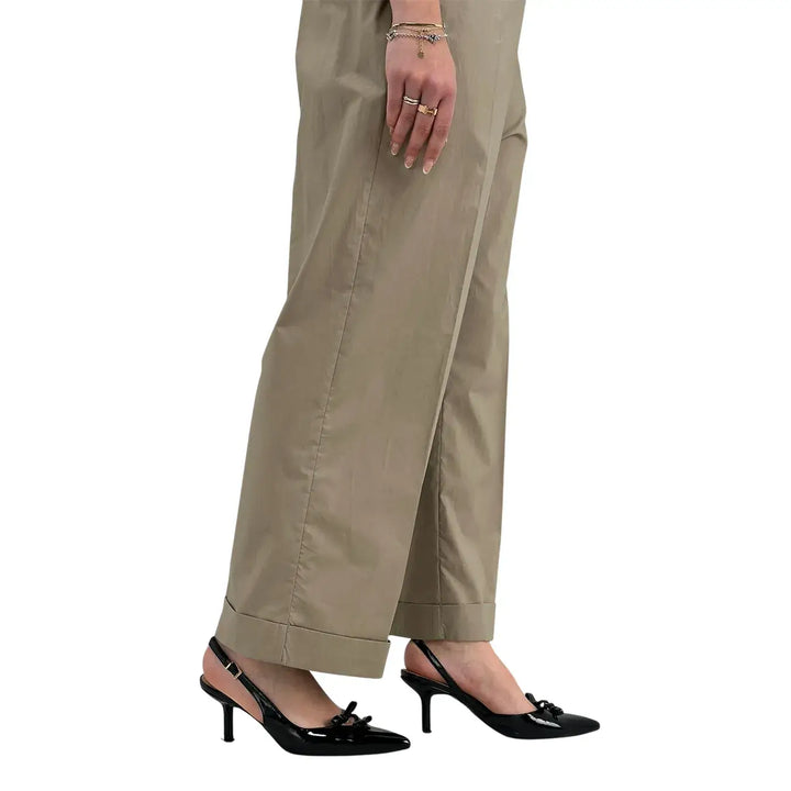 Meimeij, Pantaloni, Donna, Largo, Cotone, Beige