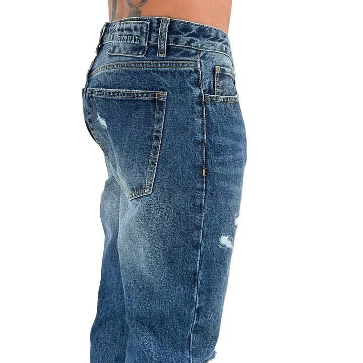 Rytual, Jeans, Uomo, Cropped Fit, Cotone, Blu