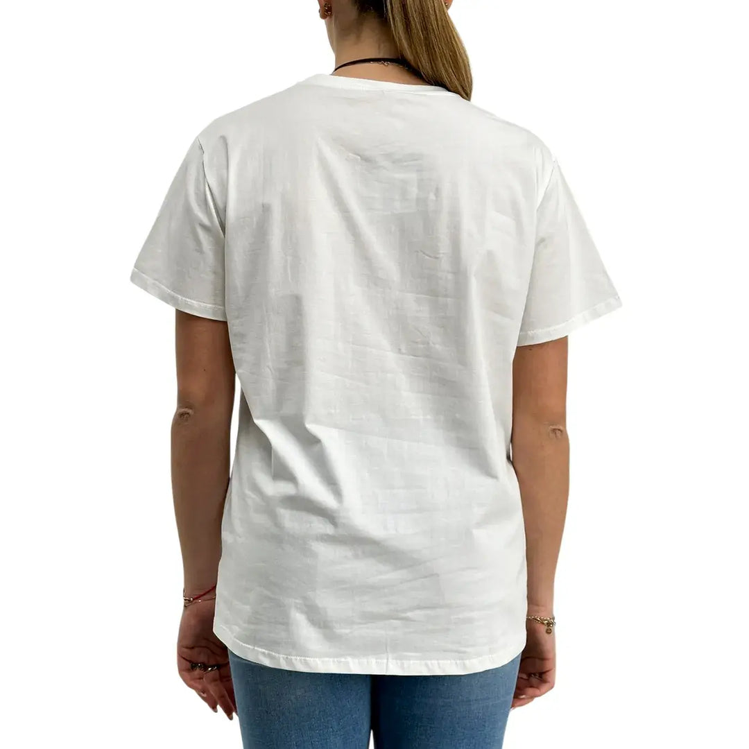 Bassini, T-Shirt, Donna, Cotone, Bianco