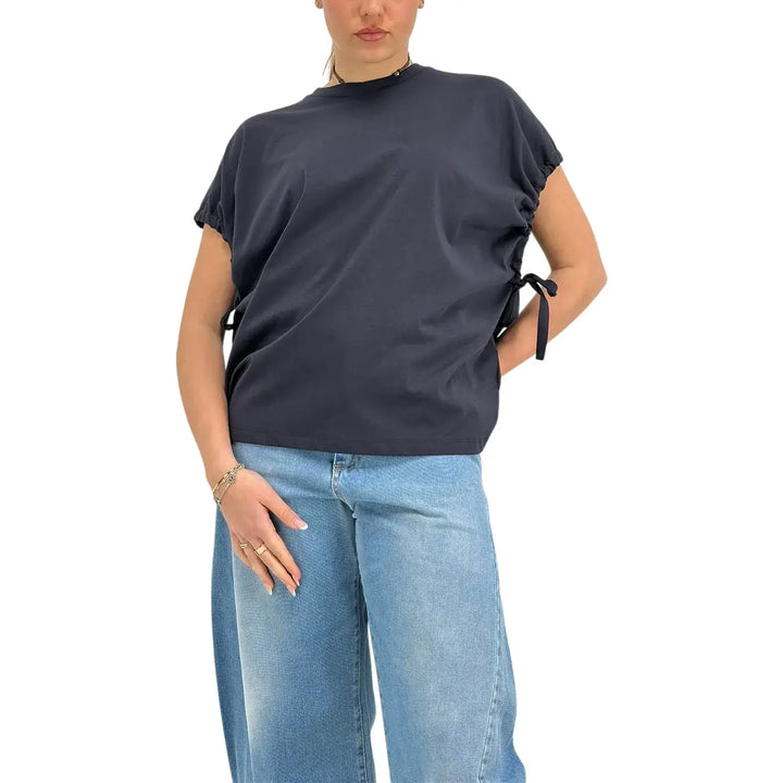 Ottod'Ame, T-Shirt, Donna, Blu, Girocollo